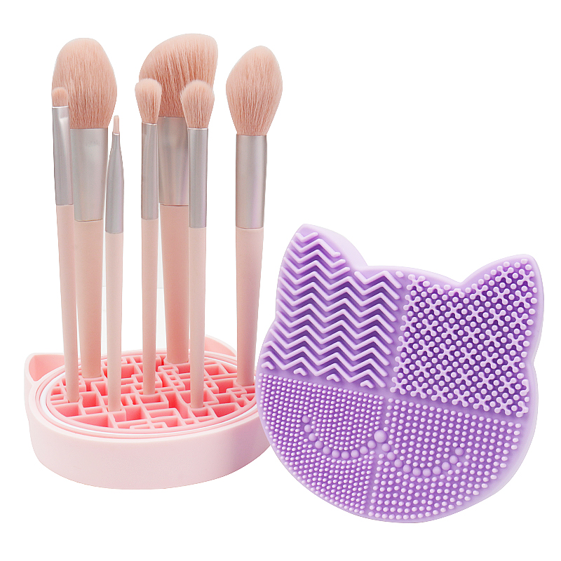 Beauty Makeup Foundation - Alas Silikon Multifungsi untuk Membersihkan Kuas