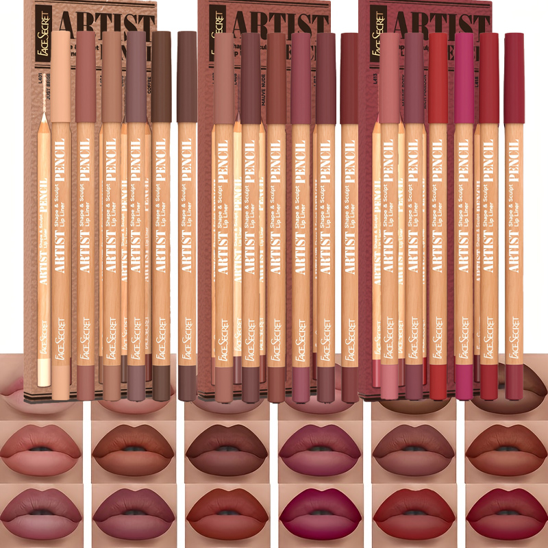 Lip Liner Pencil - [Velvet Matte Lip Liner] 6pcs Set