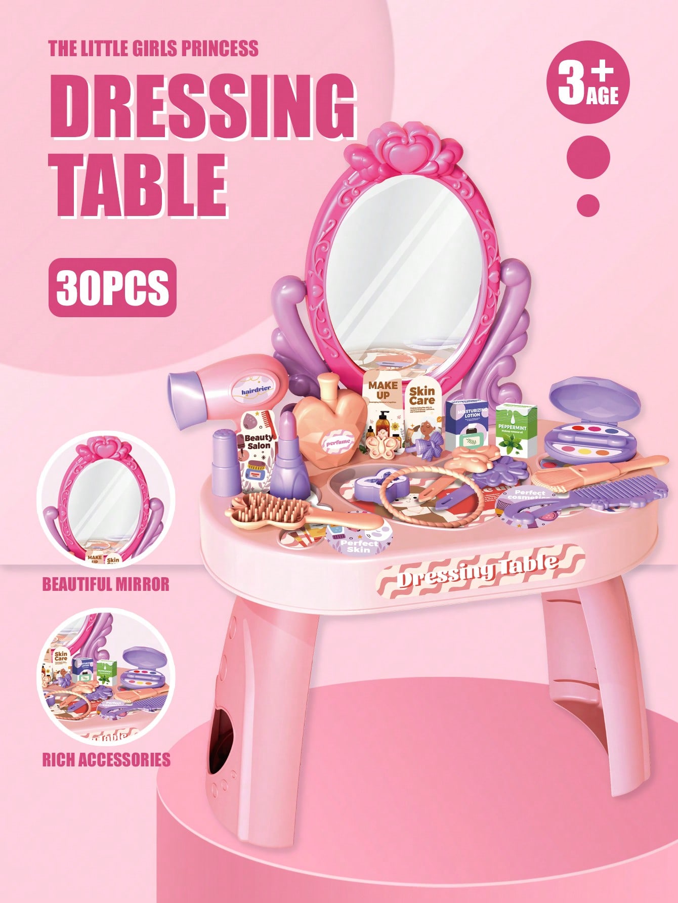 Beauty Makeup For Kids - Set Mainan Meja Rias Putri Anak