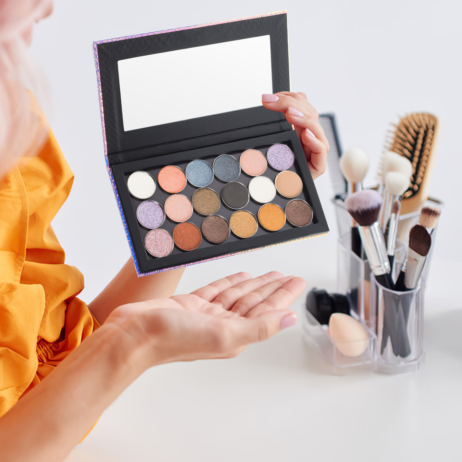 1Set Palet Rias Magnetik Desai - Eyeshadow Palette ulasan dan harga