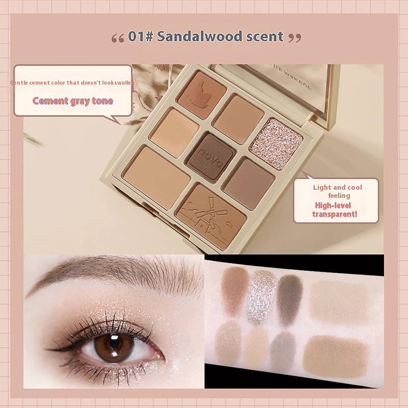 Palet Eyeshadow Delapan Warna  - Beauty Makeup Novo ulasan dan harga