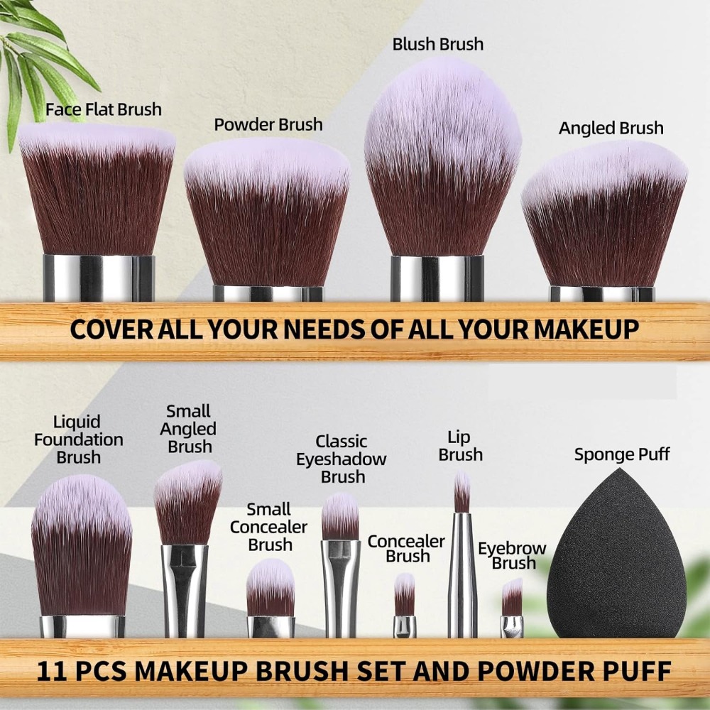 BS-MALL Set Kuas Makeup 11 Bua - Beauty Makeup Foundation ulasan dan harga