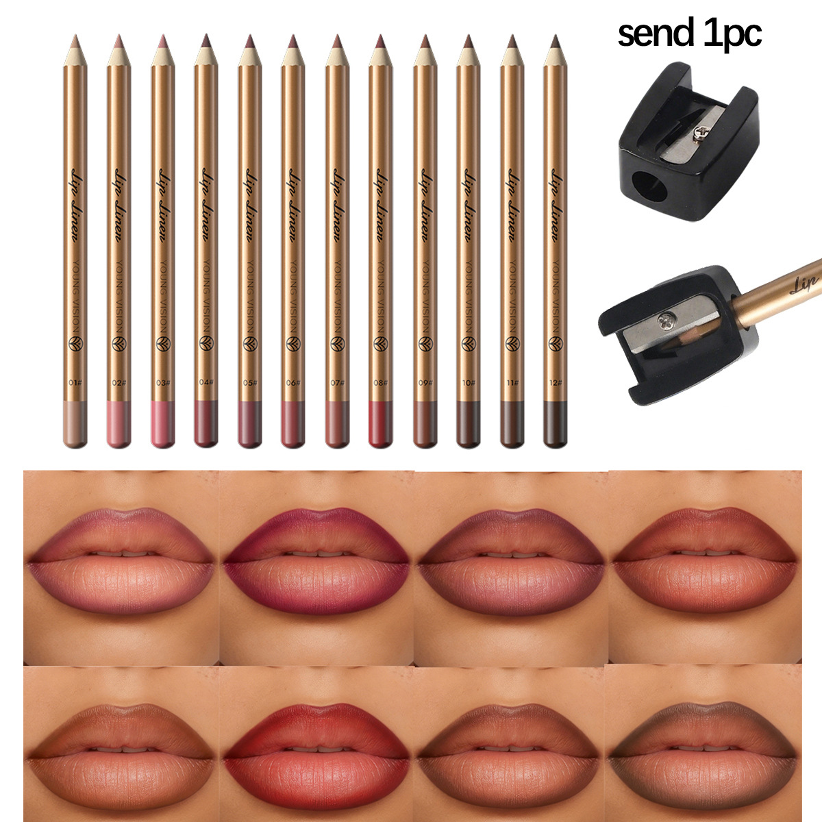 Set Pensil dan Lipstik Matte T - Lip Liner Pencil ulasan dan harga