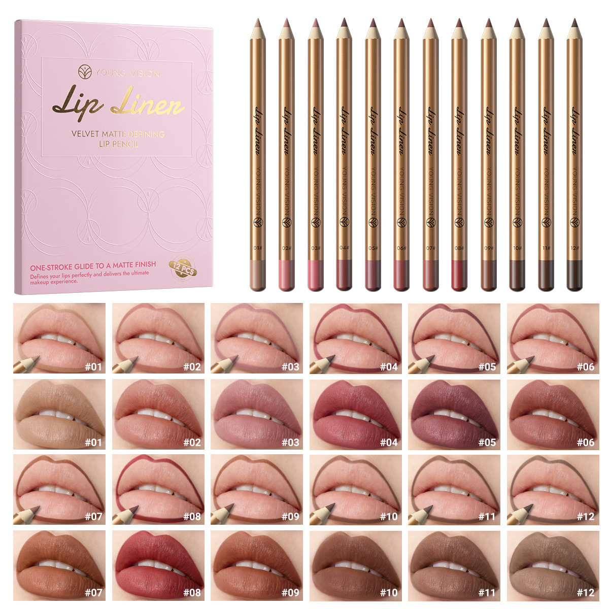 Set Pensil dan Lipstik Matte T - Lip Liner Pencil ulasan dan harga