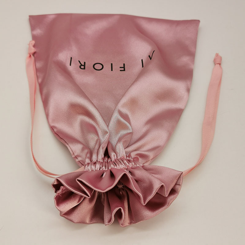 Tas Serut Satin Logo Kustom un - Beauty Makeup News ulasan dan harga